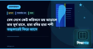 মেঘ দেখে কেউ করিসনে ভয় আড়ালে তার সূর্য হাসে